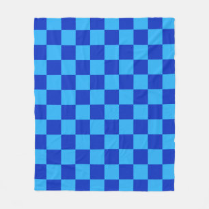 Couverture Polaire Conception du vérificateur bleu clair et foncé
