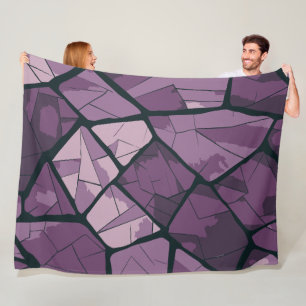 Couverture Polaire Conception élégante en verre de couleur violet géo