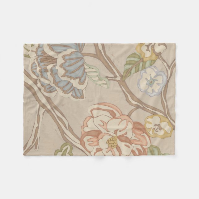 Couverture Polaire Conception florale de chintz d'organza de (Devant (Horizontal))