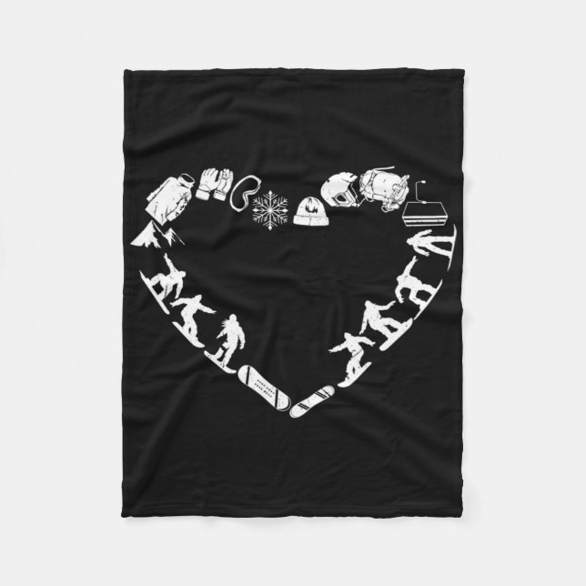 Couverture Polaire Conception freeride Snowboarder. Ski Snowboard Sno (Devant)