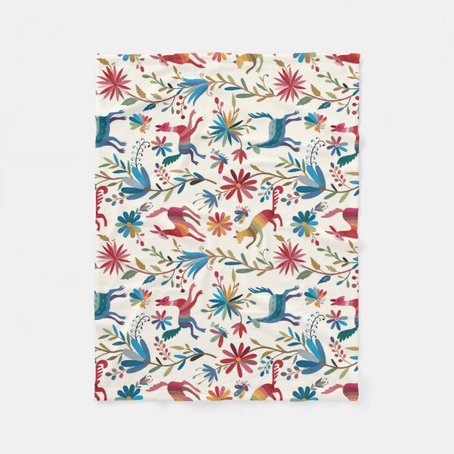 Couverture Polaire Conception inspirée d'Otomi (Devant)