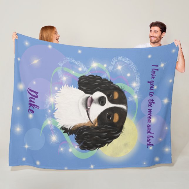 Couverture Polaire Conception personnalisée Cavalier à trois couleurs (En situation)