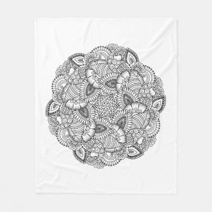 Couverture Polaire Conception ronde de griffonnage