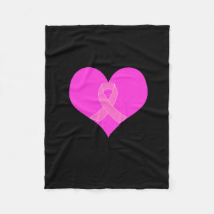 Couverture Polaire Conception rose de charité de cancer du sein de