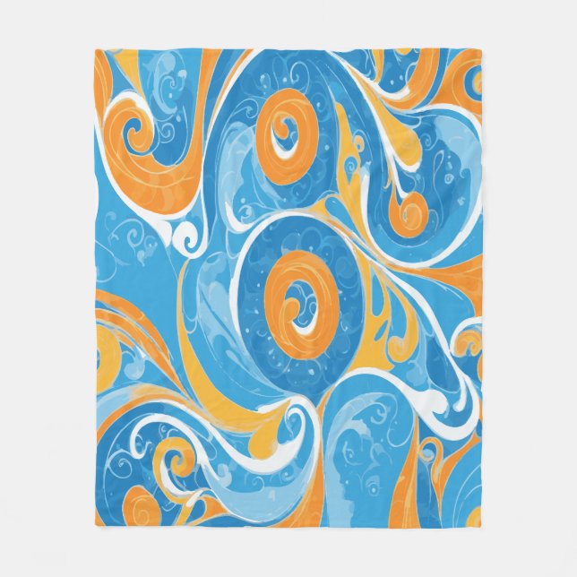 Couverture Polaire Conception Tourbillons  (Devant)