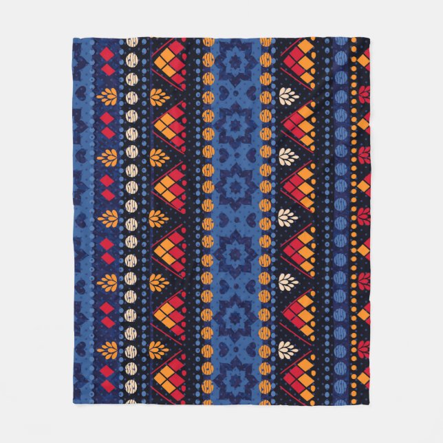 Couverture Polaire Conception Tribale : Motif multifonctionnel sans f (Devant)