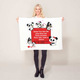 Couverture Polaire Concevez votre propre PANDA BEAR BABY Comforter Bl