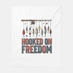 Couverture Polaire Conçu pour la liberté Chemise de pêche patriotique