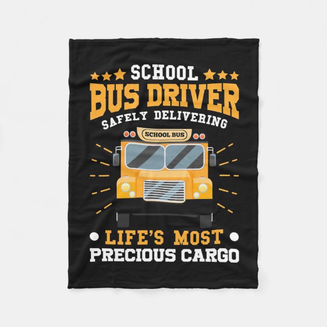 Couverture Polaire Conducteur de bus scolaire en toute sécurité (Devant)