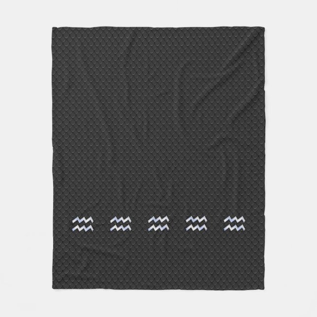 Couverture Polaire Connexion moderne Silver Aquarius Zodiac Snake (Devant)