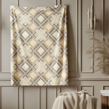 Contemporain Brown et ivoire subtil Motif