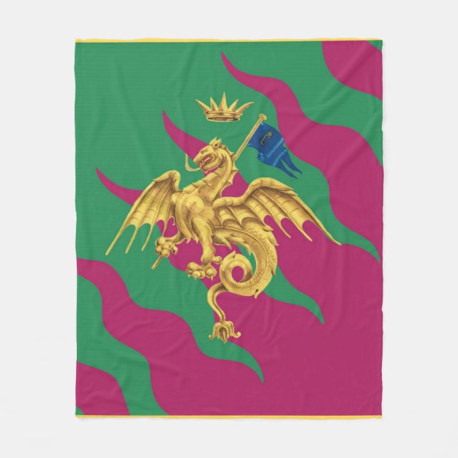 Couverture Polaire Contrada del Drago (Dragon) Palio di Siena (Devant)