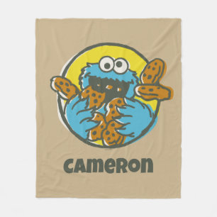 Couverture Polaire Cookie Monster Rétro