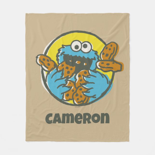 Couverture Polaire Cookie Monster Retro (Devant)