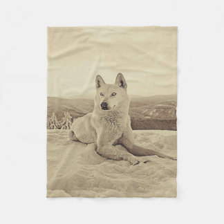 Couverture Polaire Cool Blanc Husky Et Cadeaux De Neige Amateurs