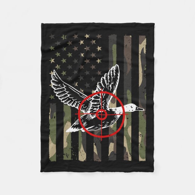 Couverture Polaire Cool Chasse De Canard Design Pour Hommes Femmes Fa (Devant)