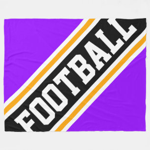 Couverture Polaire COOL DE FOOTBALL Bright Purple Black Racing Stripe