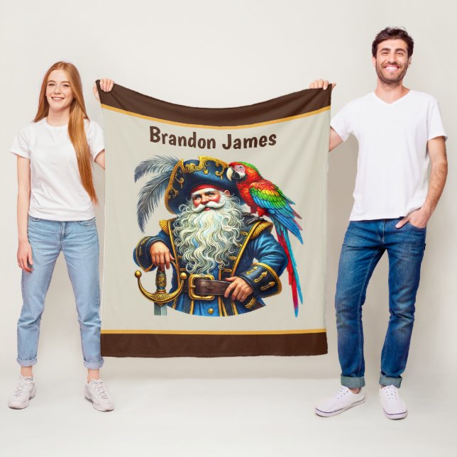 Couverture Polaire Cool garçons pirates amoureux ajouter le nom (En situation)