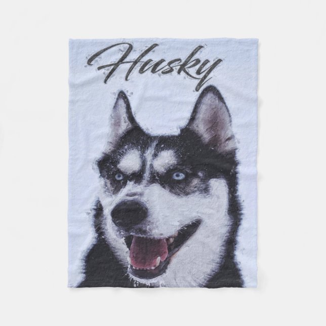 Couverture Polaire Cool Husky Dog (Devant)