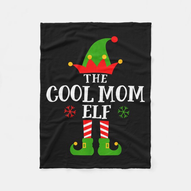 Couverture Polaire Cool Mom Elf Funny Matching Family Christmas Pajam (Devant)
