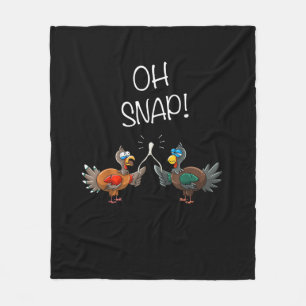 Couverture Polaire Cool Oh Snap ! _ Drôle Turquie avec Wishbone Thank