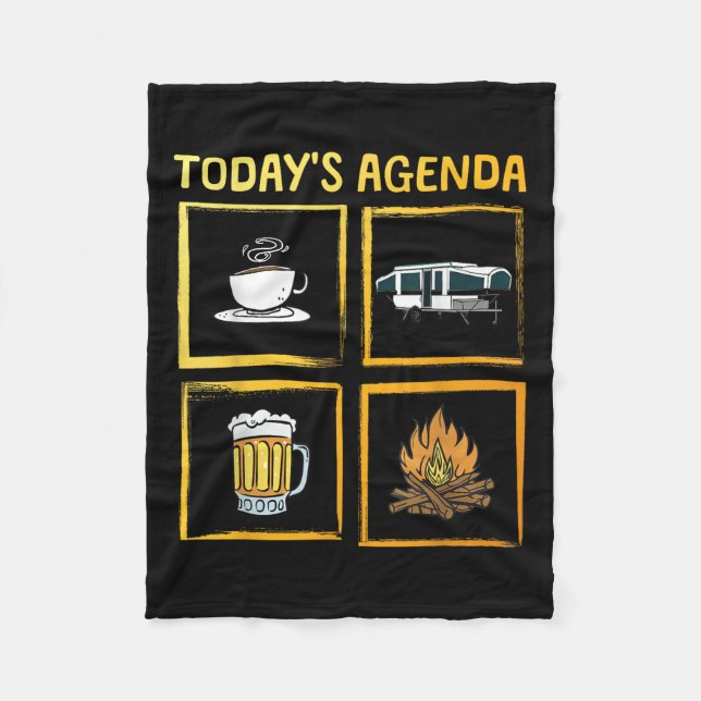 Couverture Polaire Cool P Up Camper Art Pour Hommes Femmes Caravan Pu (Devant)