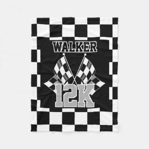 Couverture Polaire Cool personnalisé Motif d'indicateur noir et blanc