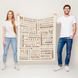 Couverture Polaire Cool Rec Word Art Neutral Personnalisé