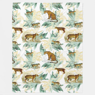 Couverture Polaire Cool Tropical Safari Wild Cats Tiger Leopard