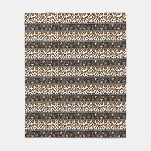 Couverture Polaire Copie africaine avec le motif de peau de guépard