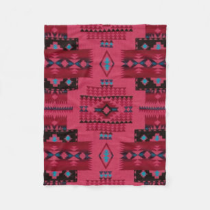 Couverture Polaire Copie aztèque de diamant ROSE