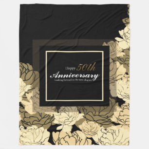 Couverture Polaire Copie d'or et de rose jaune