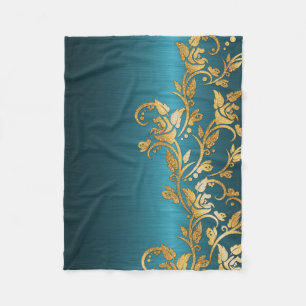 Couverture Polaire Copie florale de photo de parties scintillantes