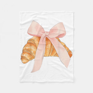 Couverture Polaire Coquette Bow Rose Croissant Cuisine Baking Baker P