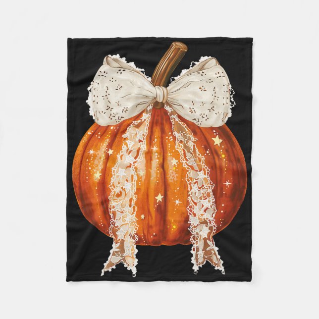 Couverture Polaire Coquette Bow Saison Citrouille Automne Automne Y'a (Devant)