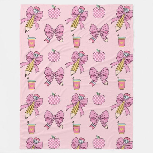 Couverture Polaire Coquette Enseignant Crayon Vaches Fleece Blanket c (Devant)