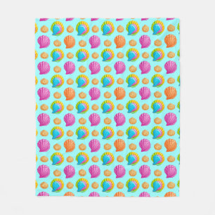Couverture Polaire Coquillages Colorés