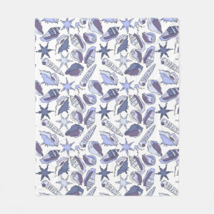 Couverture Polaire Coquillages de Lavendar