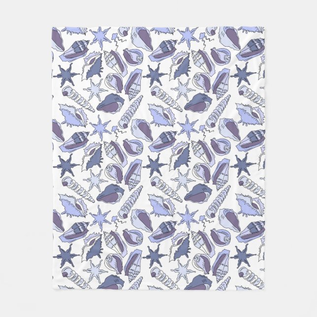 Couverture Polaire Coquillages de Lavendar (Devant)