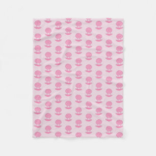 Couverture Polaire Coquille d'huître rose pour bébé et modèle de perl