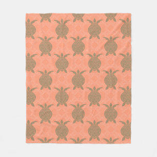 Couverture Polaire Coquille rose tortue polaire