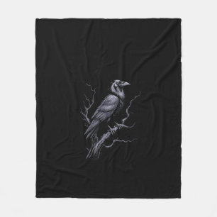 Couverture Polaire Corbeau F-Caw-F Oiseau Drôle qui Dit Humour Mème