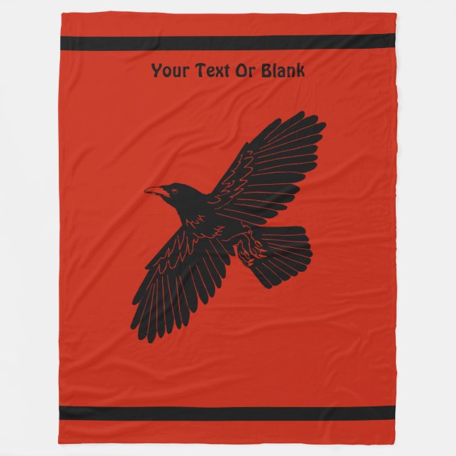 Couverture Polaire Corbeau rouge (Devant)
