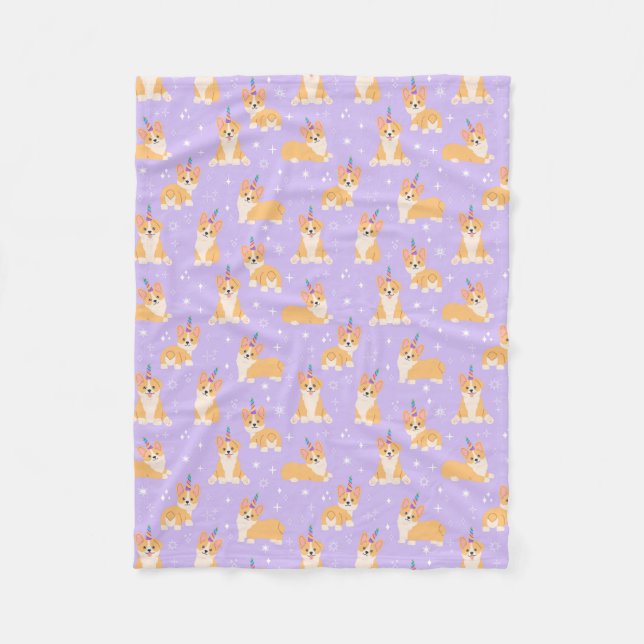 Couverture Polaire Corgi Pups (Devant)