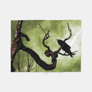 Couverture Polaire Corneille étant perché sur une branche