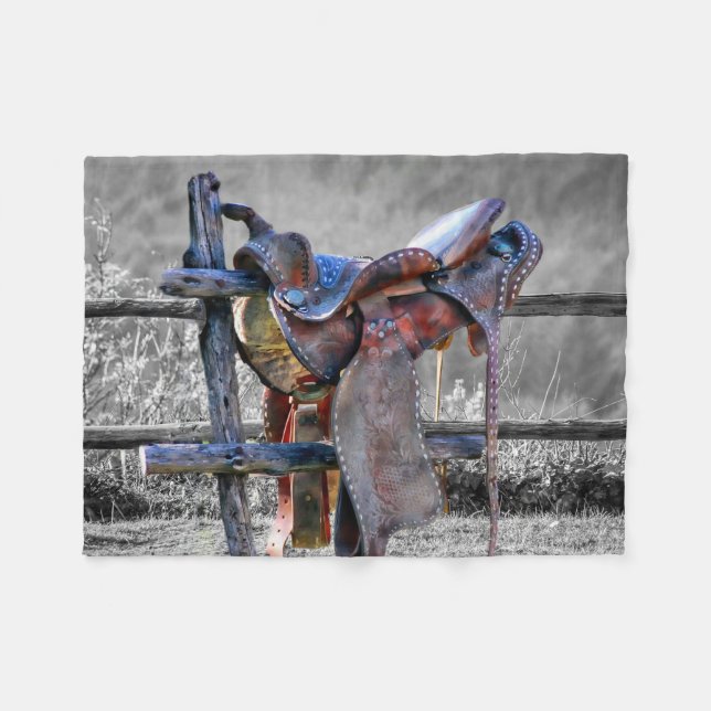 Couverture Polaire Corral Fence Western (Devant (Horizontal))