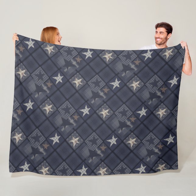 Couverture Polaire Correspondance bleue (En situation)