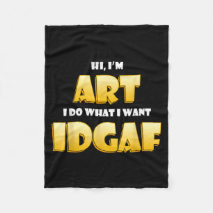 Couverture Polaire Costume d'art IDGAF Mème drôle de costume d'Hallow