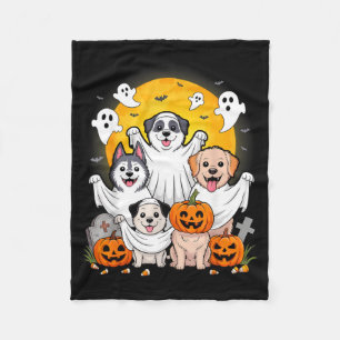 Couverture Polaire Costume d'Halloween de chien fantôme drôle pour pr