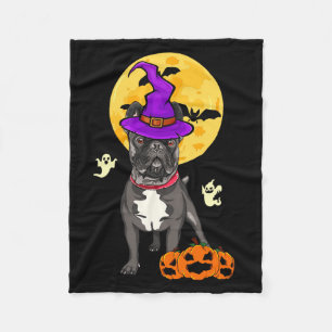 Couverture Polaire Costume d'Halloween sorcière Bouledogue français n